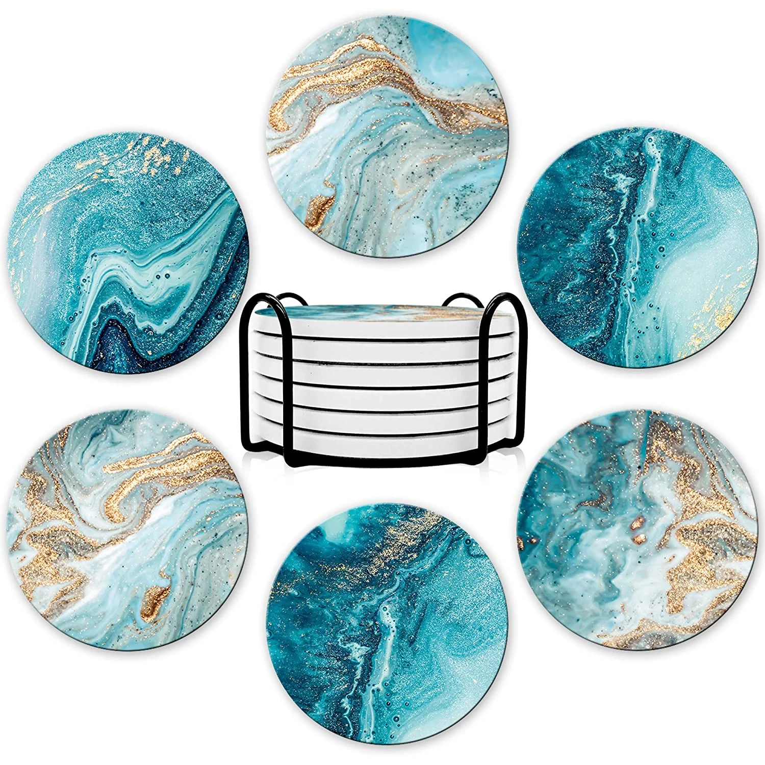 Marble Coaster Set - Набор из 6 подставок для напитков