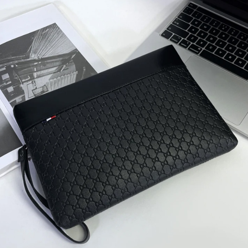 Leather Wallet Men - Дизайнерская деловая сумка Кожаный мужской клатч