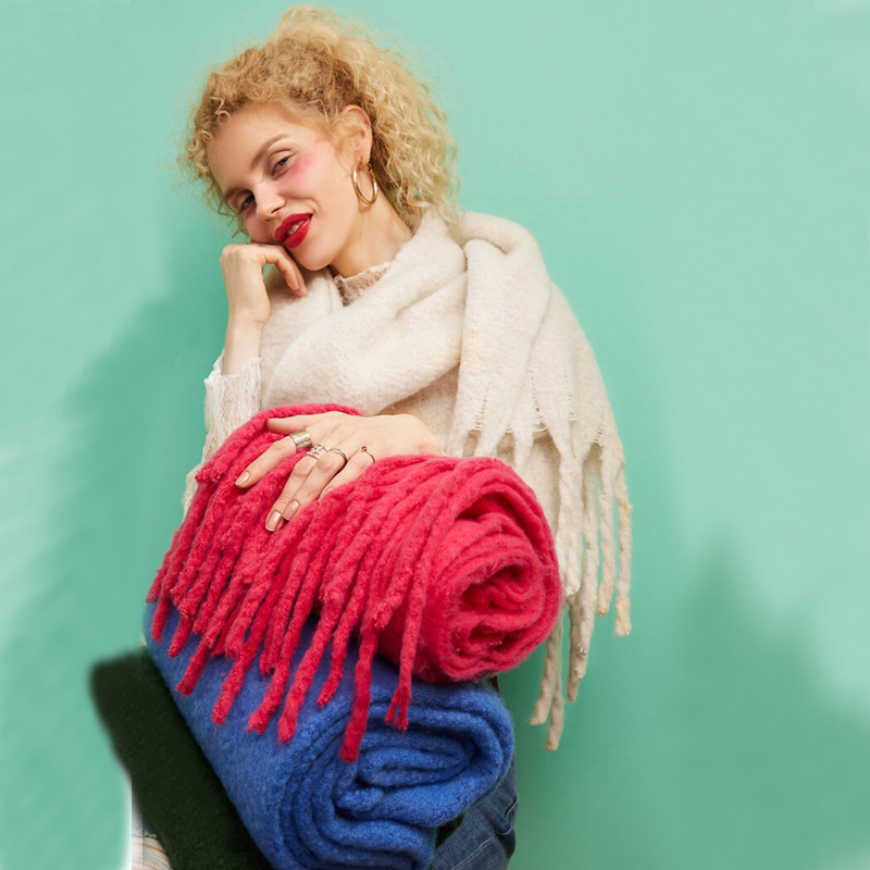 Cashmere Scarf - Дизайнерский брендовый женский зимний шарф, однотонные