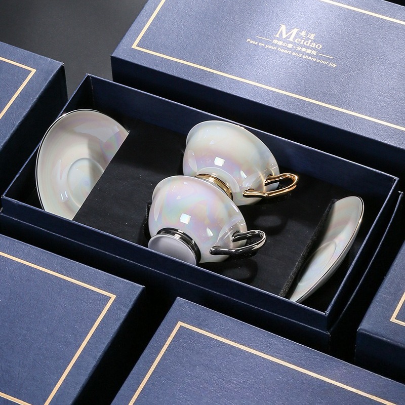 Luxury Gift Set - Набор кофейных чашек с перламутровым переливающимся