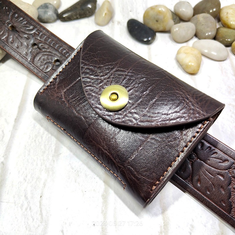 Leather Wallet Men - Поясная мини-сумка Blongk из натуральной кожи