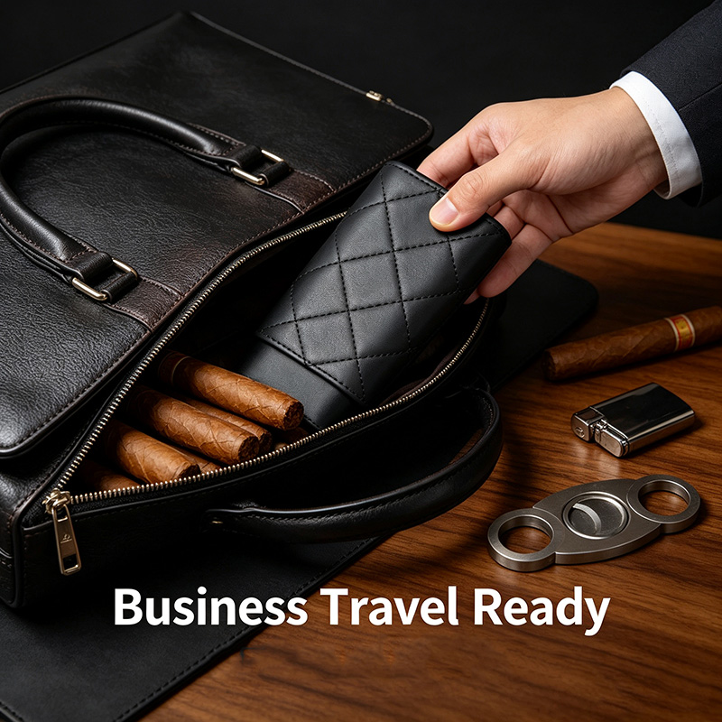 Premium Cigar Case - Большой футляр для сигар из премиальной