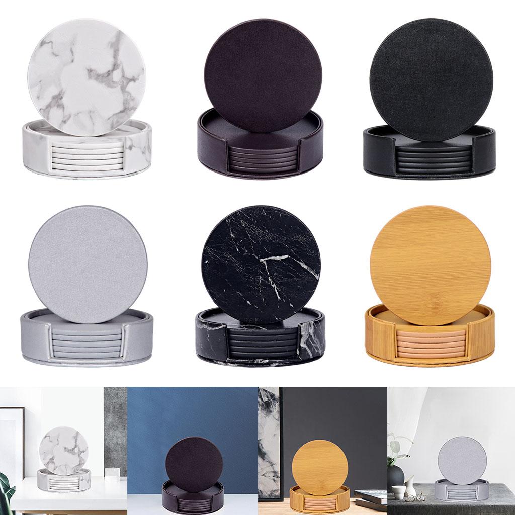 Круглые мраморные подставки с  – обзор и цена Marble Coaster Set