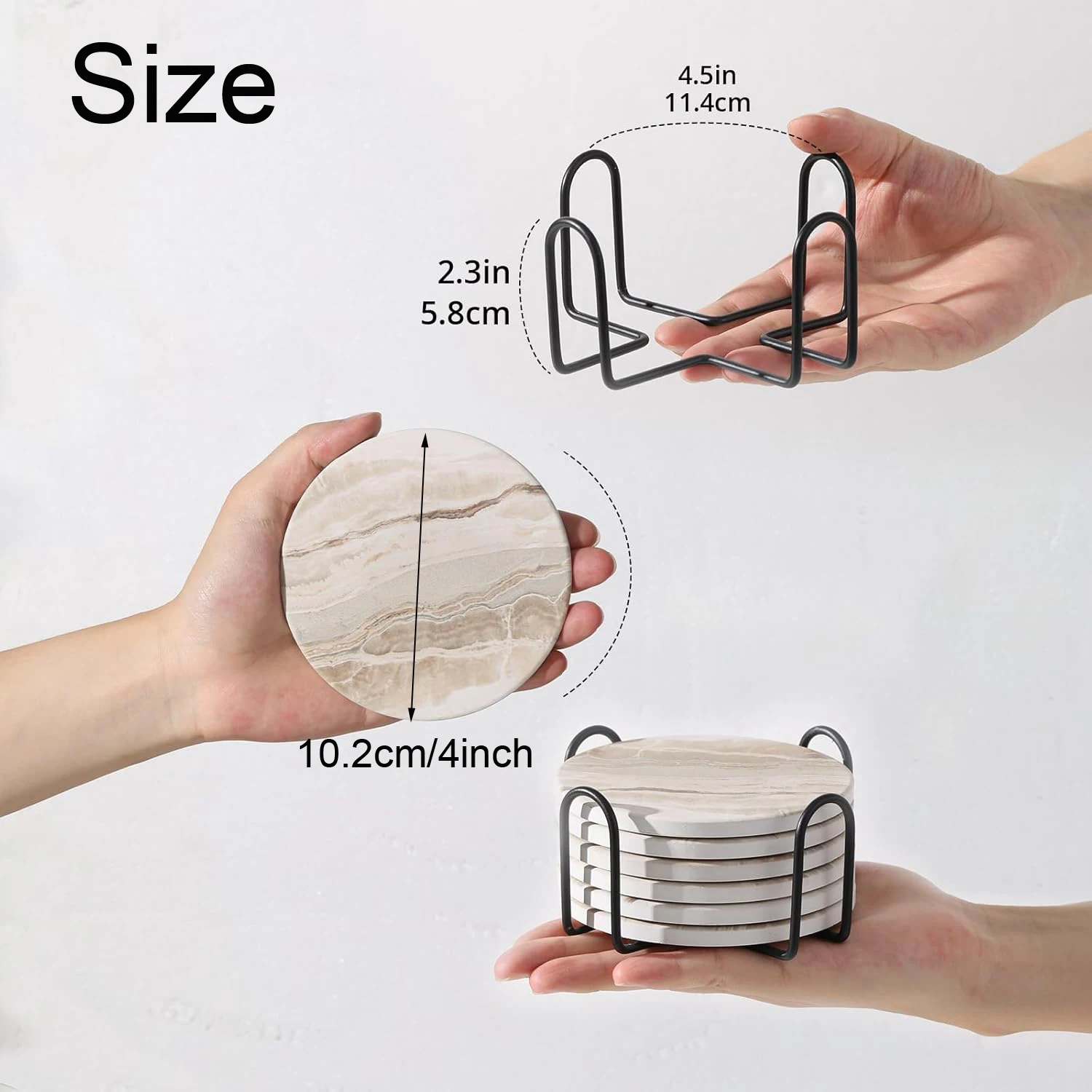 Набор из 6 подставок для напит – обзор и цена Marble Coaster Set