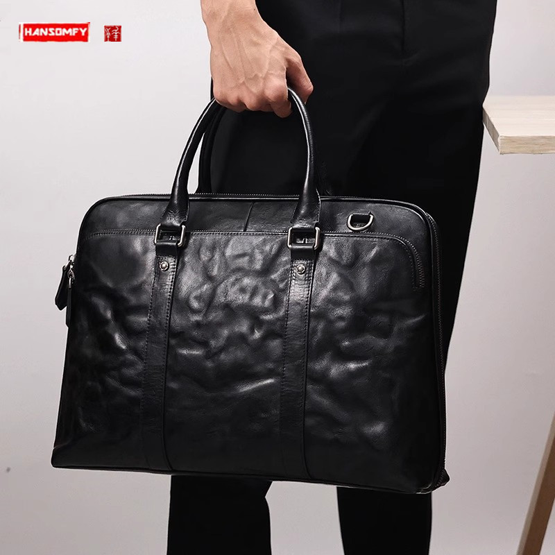 Новинка 2025 года, мужские сум – обзор и цена Leather Briefcase