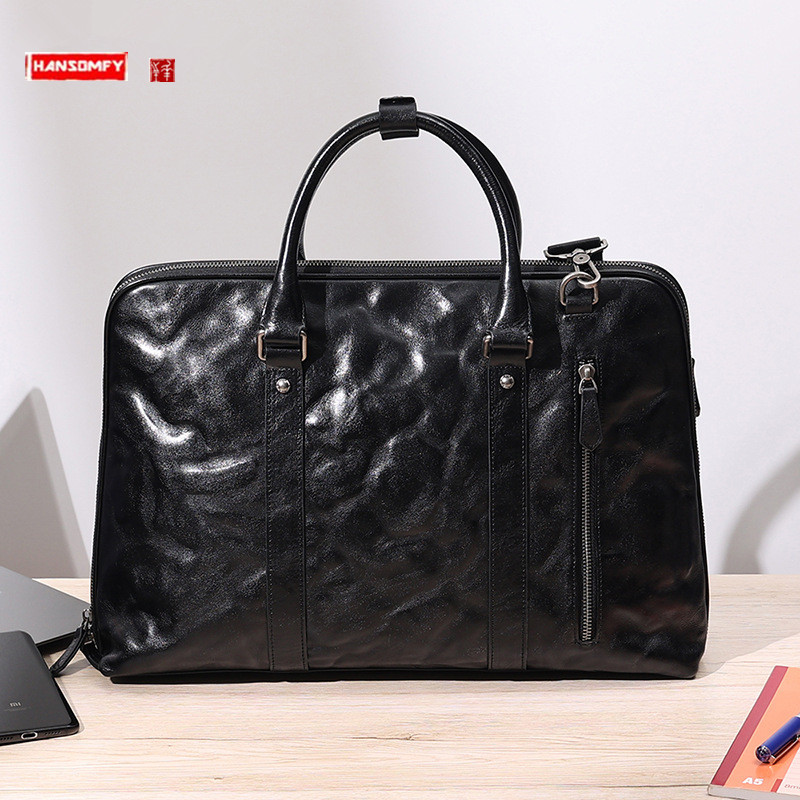 Новинка 2025 года, мужские сум – обзор и цена Leather Briefcase