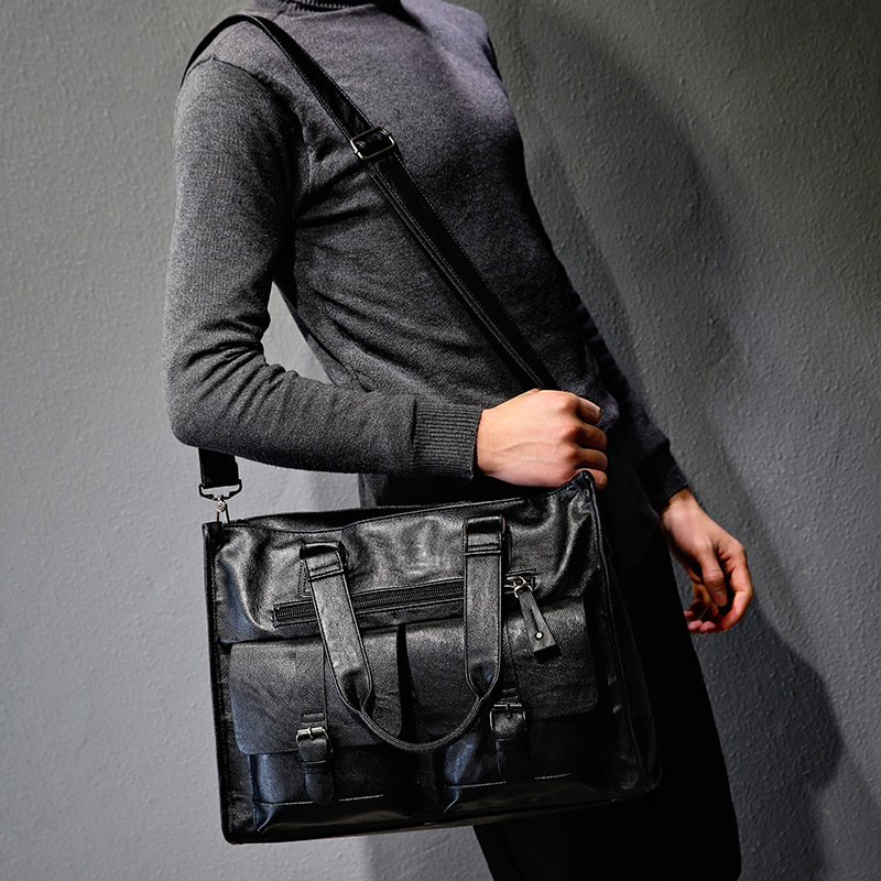 Мужская сумка-портфель из иску – обзор и цена Leather Briefcase