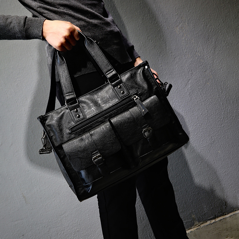 Мужская сумка-портфель из иску – обзор и цена Leather Briefcase