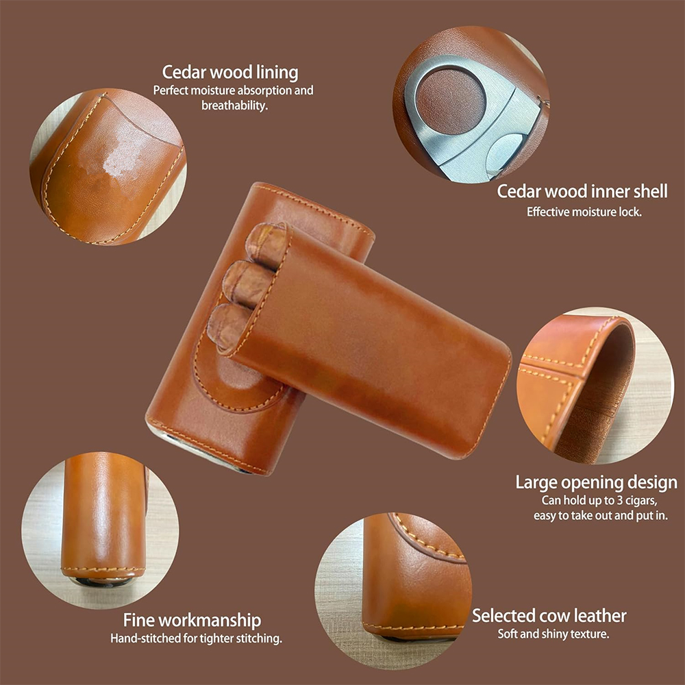Кожаный футляр для сигар LMETJ – обзор и цена Premium Cigar Case