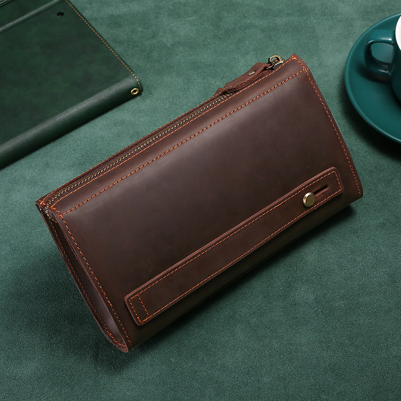 Мужские клатчи, длинные сумки, – обзор и цена Leather Wallet Men
