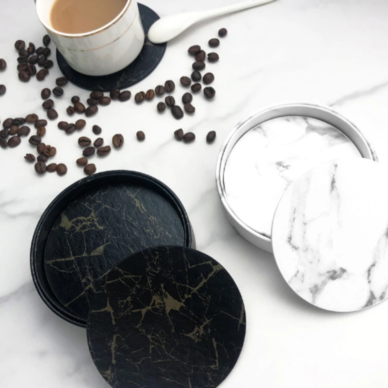 6 шт. мраморные подставки из и – обзор и цена Marble Coaster Set