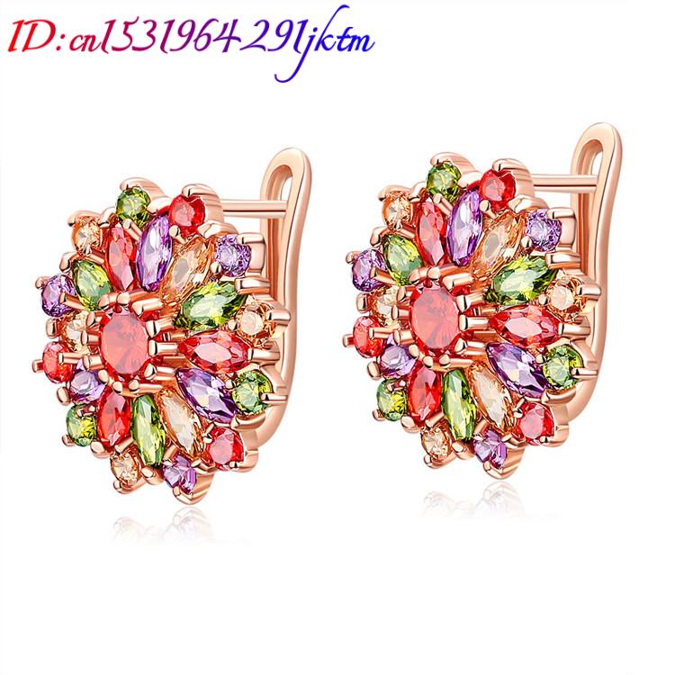 Серьги с натуральными кристалл – обзор и цена Gold Plated Jewelry