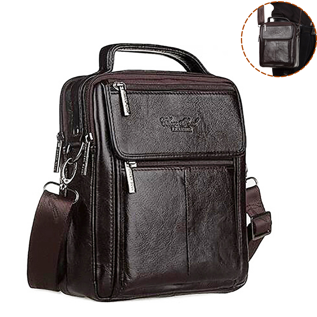 Мужская сумка-мессенджер через – обзор и цена Leather Briefcase