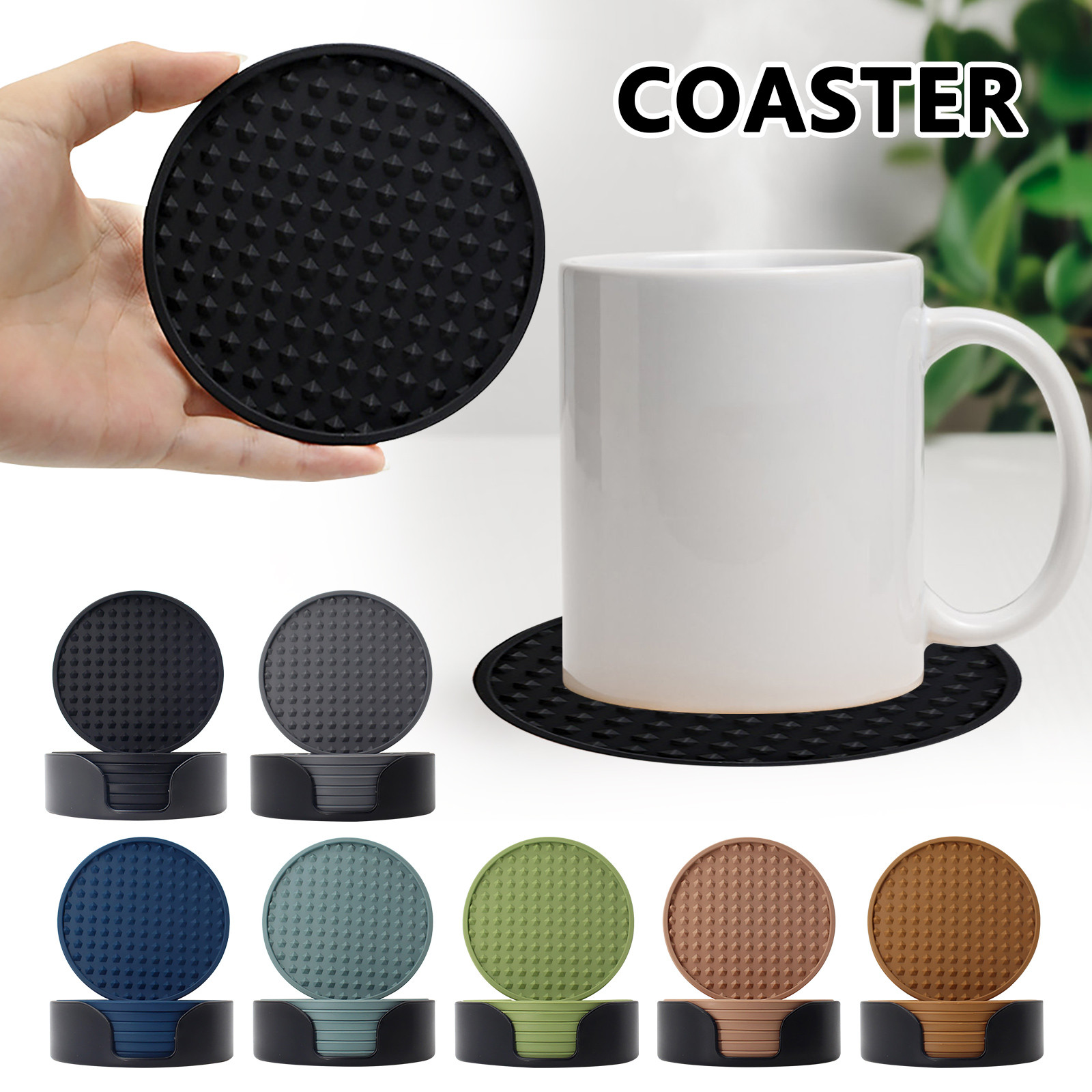 Набор нескользящих силиконовых – обзор и цена Marble Coaster Set