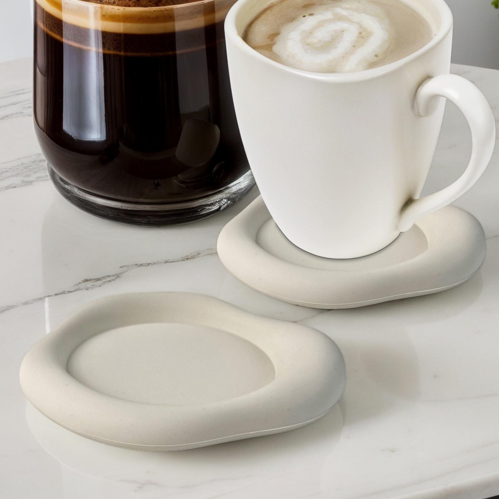 Силиконовые нескользящие подст – обзор и цена Marble Coaster Set