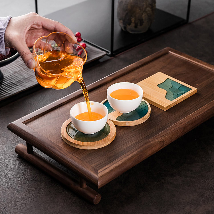 Креативные бамбуковые смолы, к – обзор и цена Marble Coaster Set