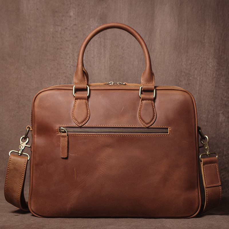 Мужской портфель GURO Crazy Ho – обзор и цена Leather Briefcase