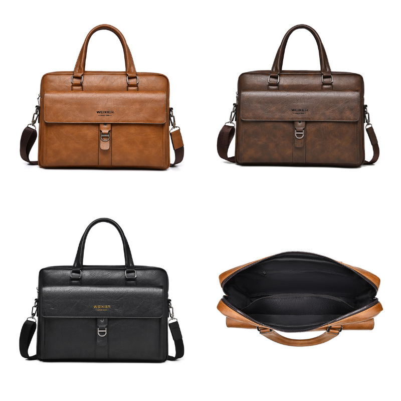 Винтажный темно-коричневый муж – обзор и цена Leather Briefcase