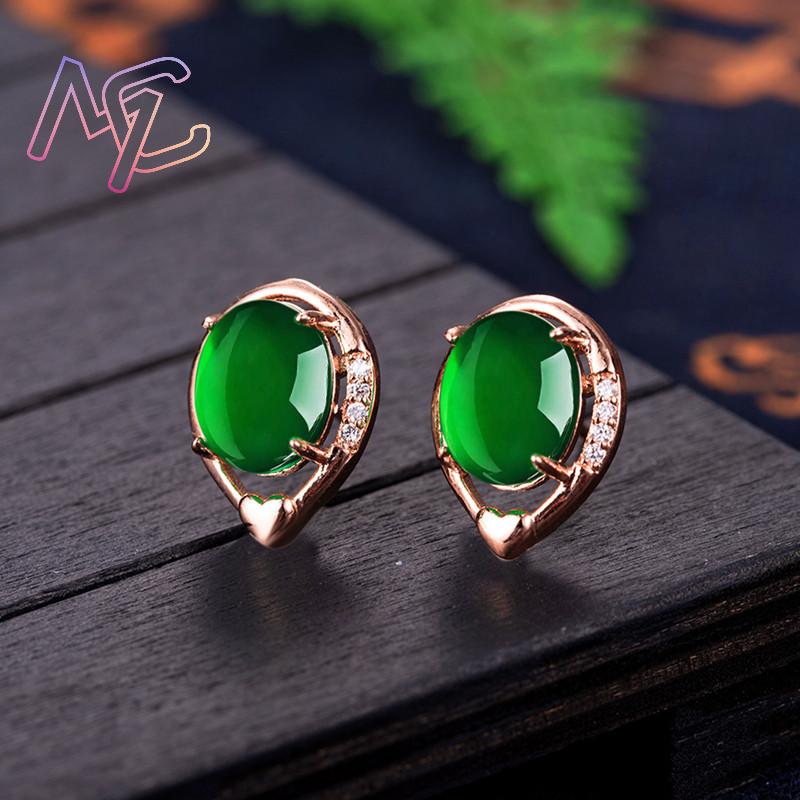 Серьги-гвоздики с натуральным  – обзор и цена Gold Plated Jewelry